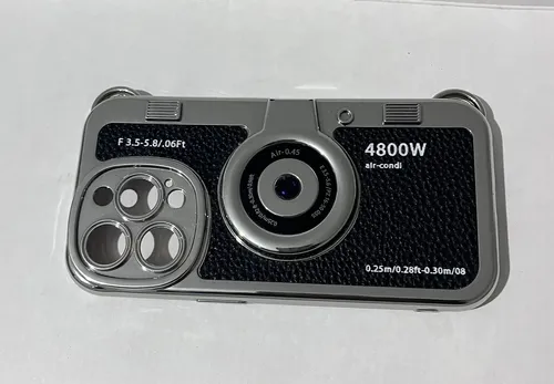 Funda Protectora De Teléfono 3d Con Diseño De Cámara Vintage Negro