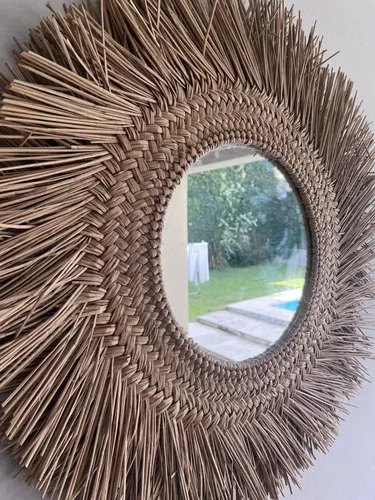 Espejo Fibras Naturales Seagrass Rattan Banano Yute Seagrass Seagrass
