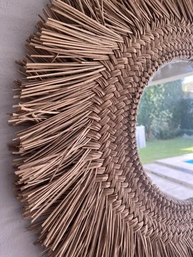 Espejo Fibras Naturales Seagrass Rattan Banano Yute Seagrass Seagrass