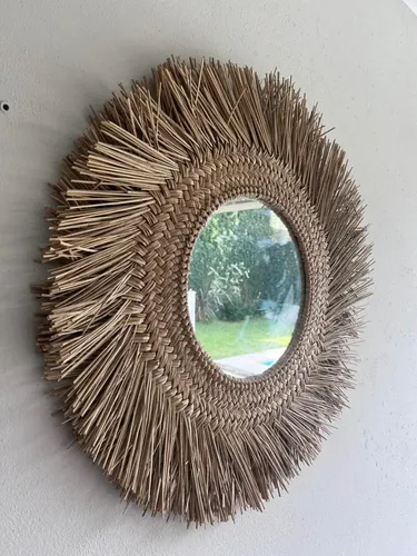 Espejo Fibras Naturales Seagrass Rattan Banano Yute Seagrass Seagrass