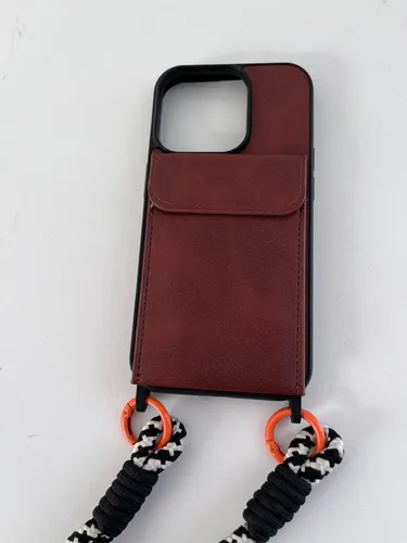 Funda Eco Cuero iPhone 14 Pro Marrón Leather Strap