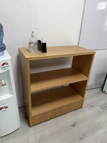 Estanteria Baja De Madera Enchapada 2 Estantes