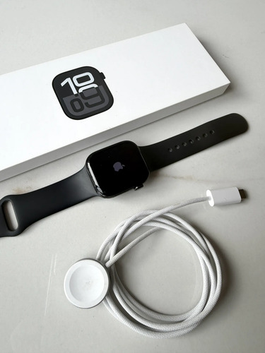 Apple Watch Series 10 42mm Aluminio Negro Sport Band