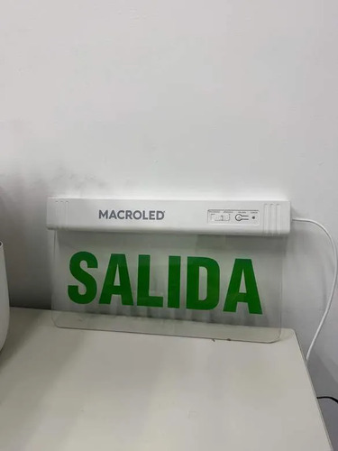 Cartel Luz De Emergencia Led Salida Macroled