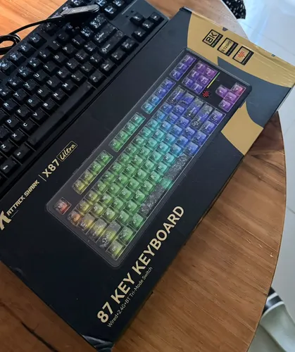 Teclado Mecánico Attack Shark X87 Ultra Negro Inglés Internacional