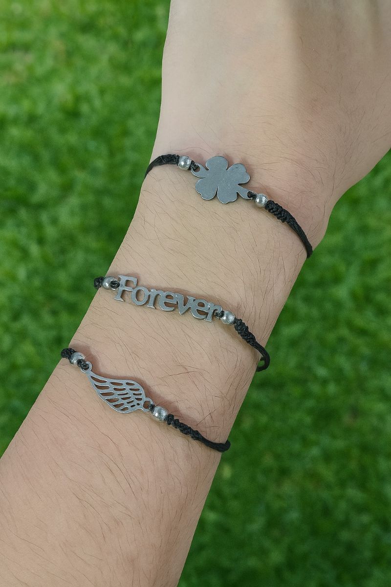 Pulsera trenzada de acero inoxidable,unisex y ajustable