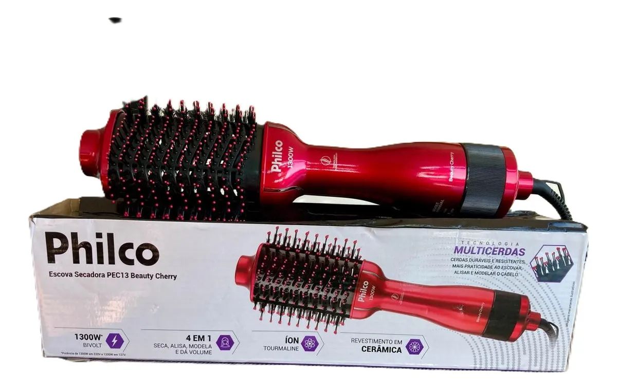 Cepillo Eléctrico 4 En 1 Philco Beauty Cherry Cereza (Usado)