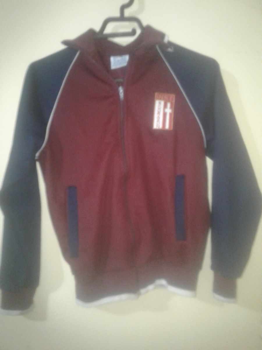 Campera Escolar uniforme bordo azul