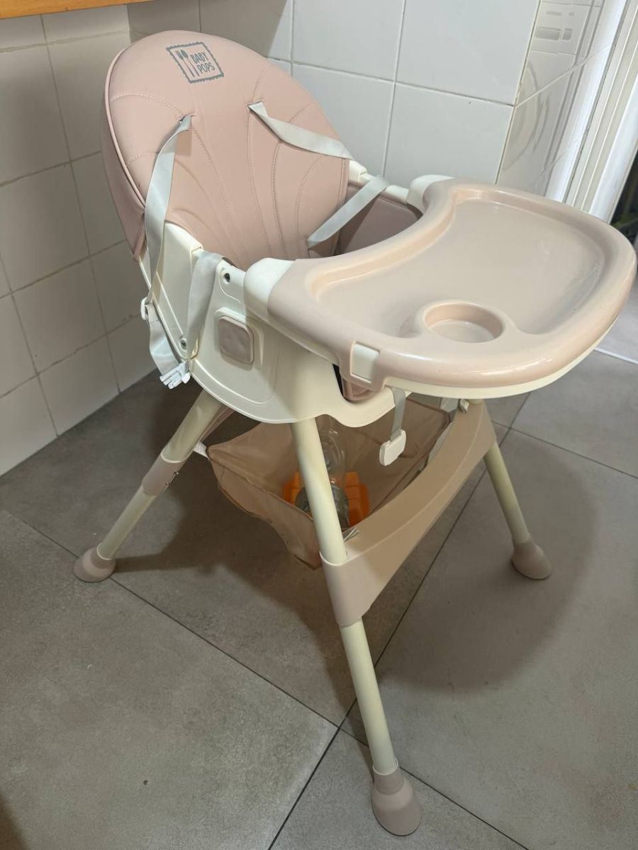 Silla De Comer Reclinable 3 En 1 color rosa