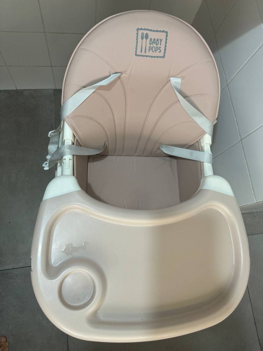 Silla De Comer Reclinable 3 En 1 color rosa