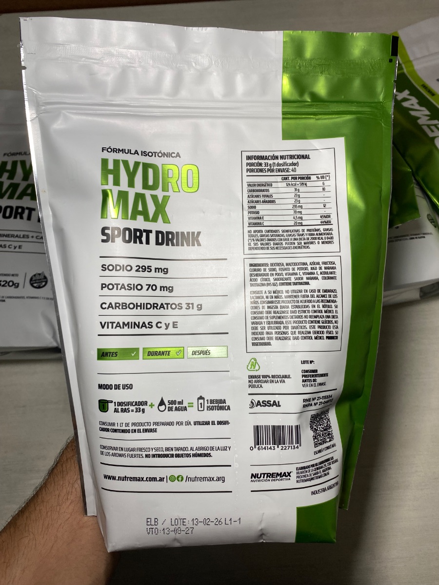 HYDROMAX (Bebida Isotonica) - 1320g - NUTREMAX