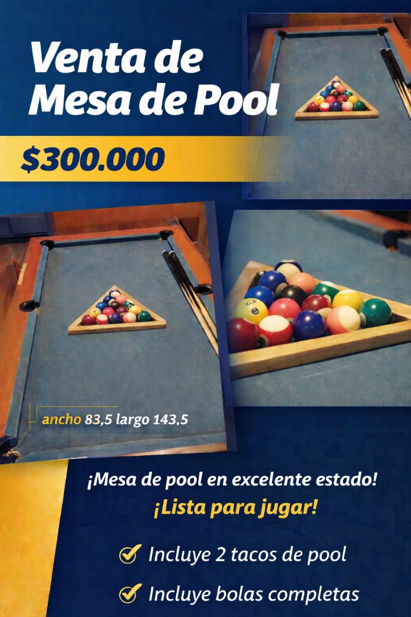 🚨 ¡Mesa de Pool en OFERTA!