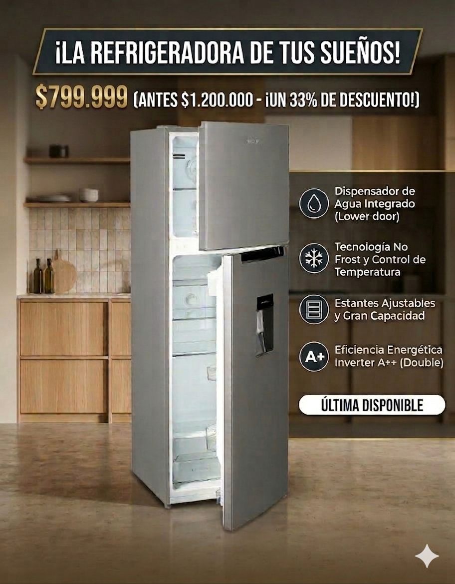 Heladera inverter No Frot