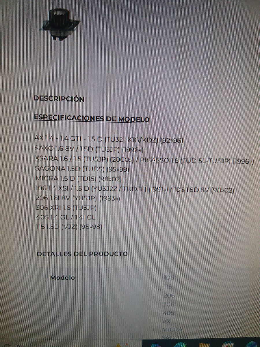 Bomba de agua peugeot 306/106/citroen saxo xsara y zx