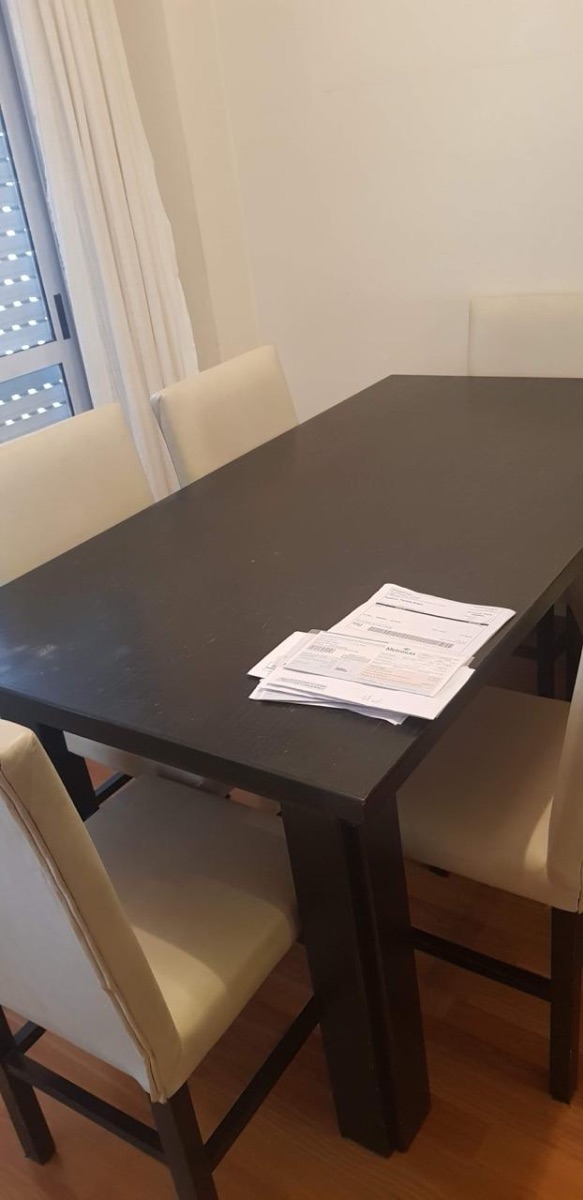  Mesa + 6 sillas Wengué