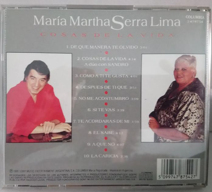 2CD Maria Martha Serra Lima 12 Grandes Éxitos-Cosas de la vida