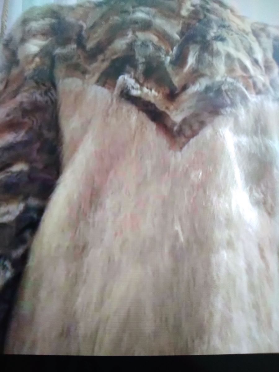 Tapado de piel natural y sintético impecable talle XL 