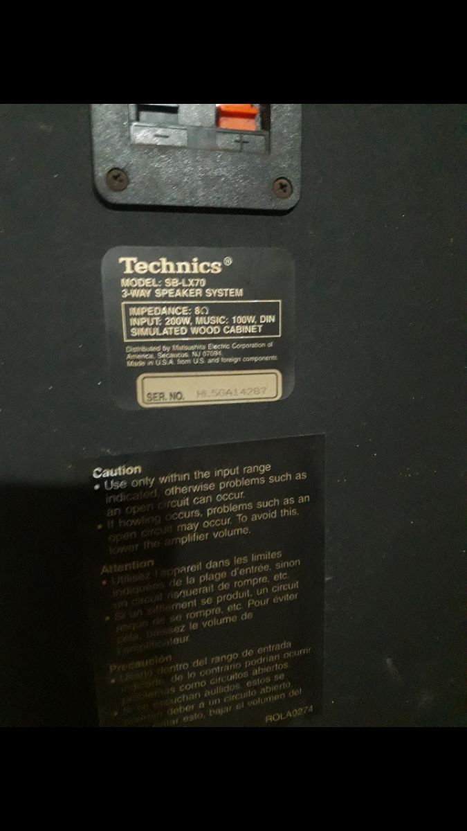Bafles technics grandes 12 pulgadas