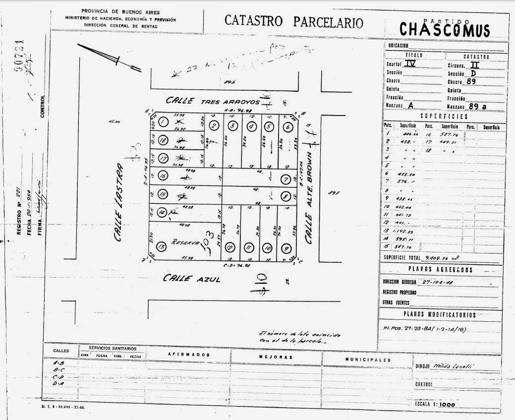 Plancheta catastral