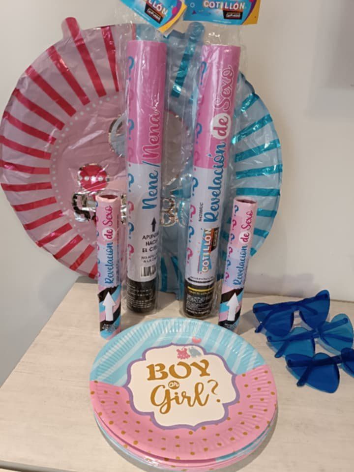 kit para revelacion de genero (COLOR CELESTE)