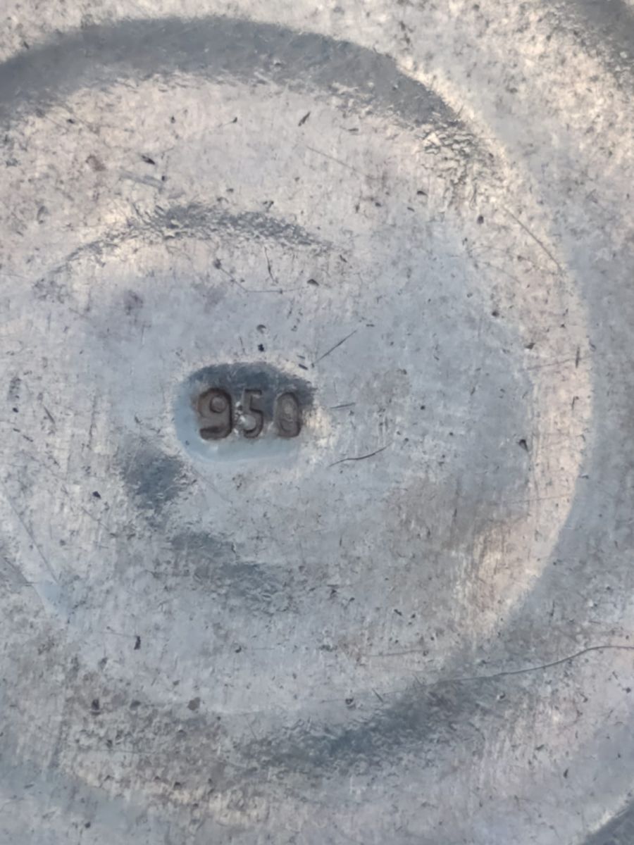 Gran Medallón Espiral en Plata 950 y Crisocola - 12 Gramos