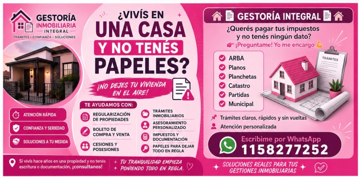🏡 GESTORÍA INMOBILIARIA INTEGRAL – DANIELA CHARRAS  📍 Trámites claros, resultados seguros.  ¿Tenés