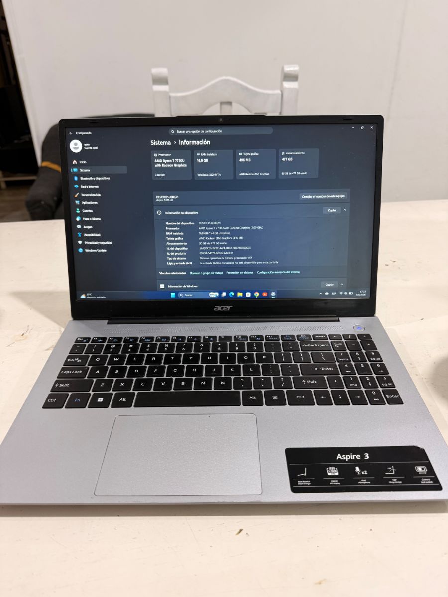🔥 NOTEBOOK RYZEN 7 + 16GB RAM — EXCELENTE ESTADO 🔥  💻 Ideal para estudio, trabajo, edición, multi