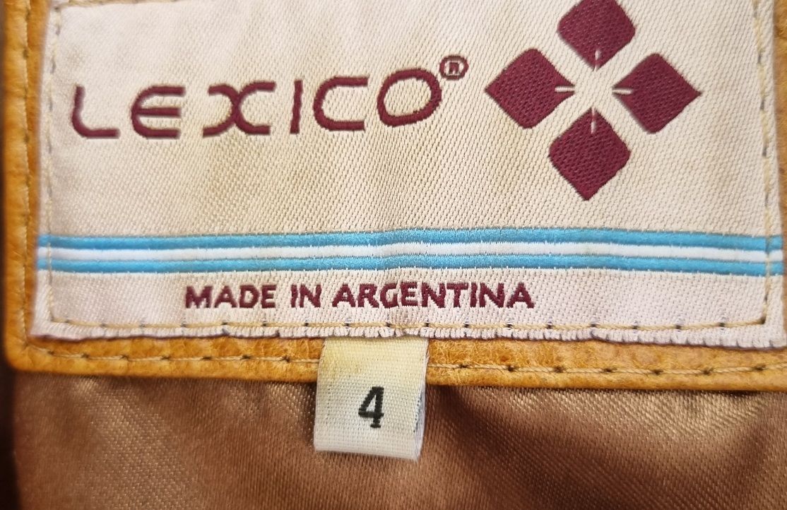 Campera de cuero Lexico camel talle m