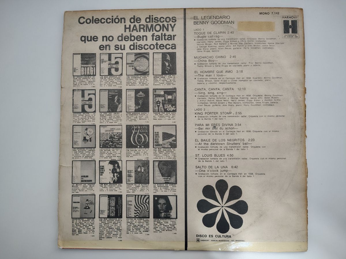 El Legendario Benny Goodman - Vinilo Lp
