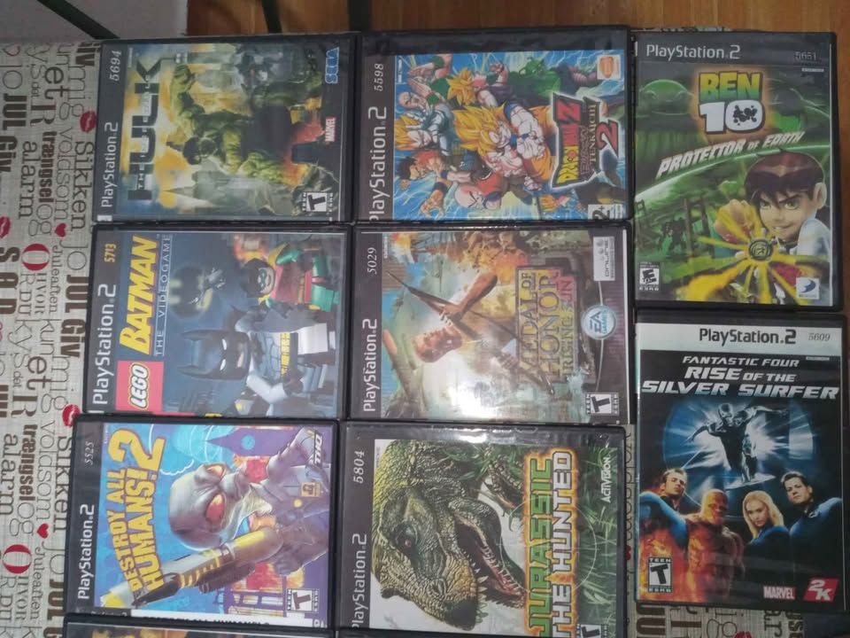 Ps2 Slim completa + joystick + 20 juegos