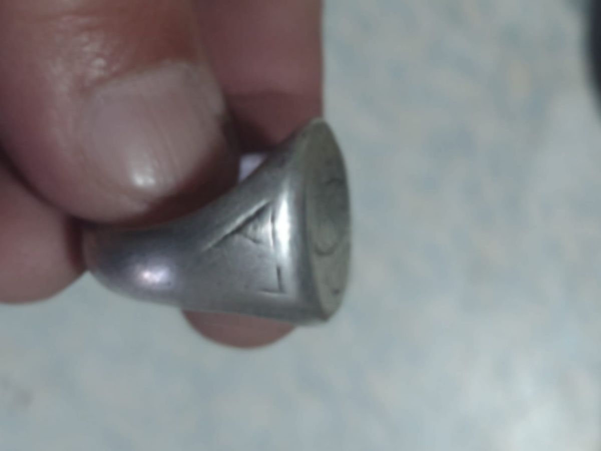 Anillo Sello Antiguo Plata Maciza - 15 Gramos - Talle 20mm