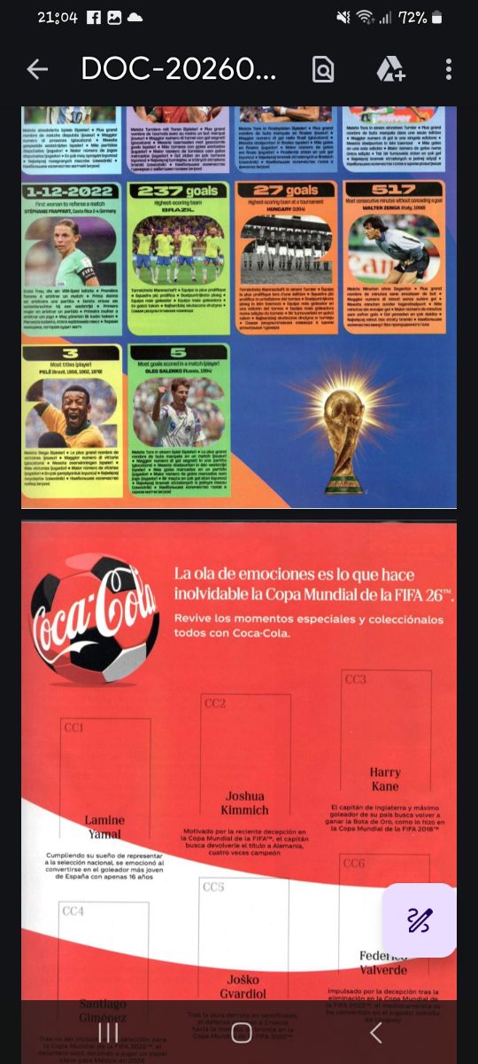 Álbum oficial del mundial 26 panini  /formato pdf