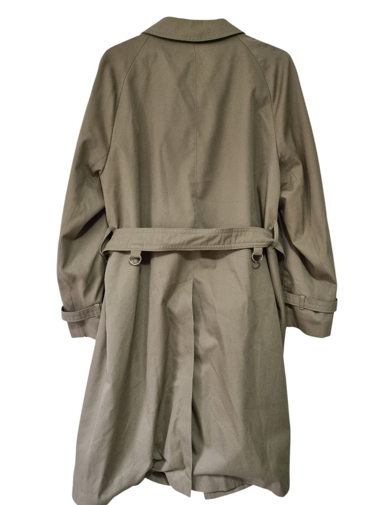 Trench clásico largo color visón verde oliva
