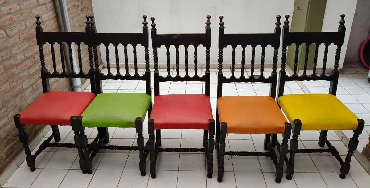 sillas y carrito antiguo oferta