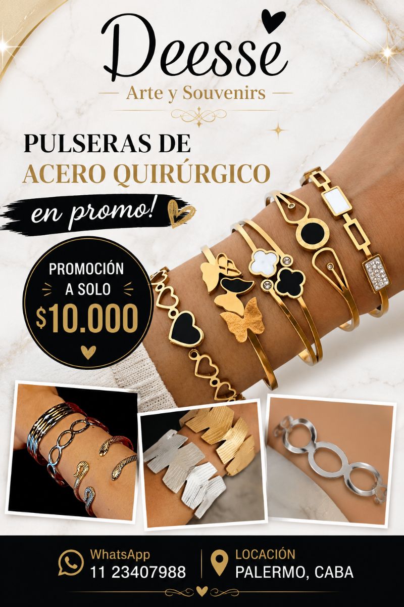 Pulseras acero quirurgico