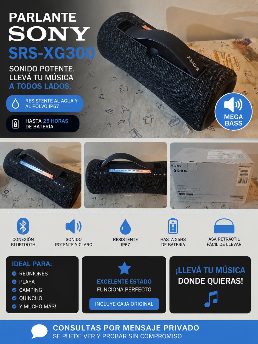 Parlante Bluetooth Sony xg300