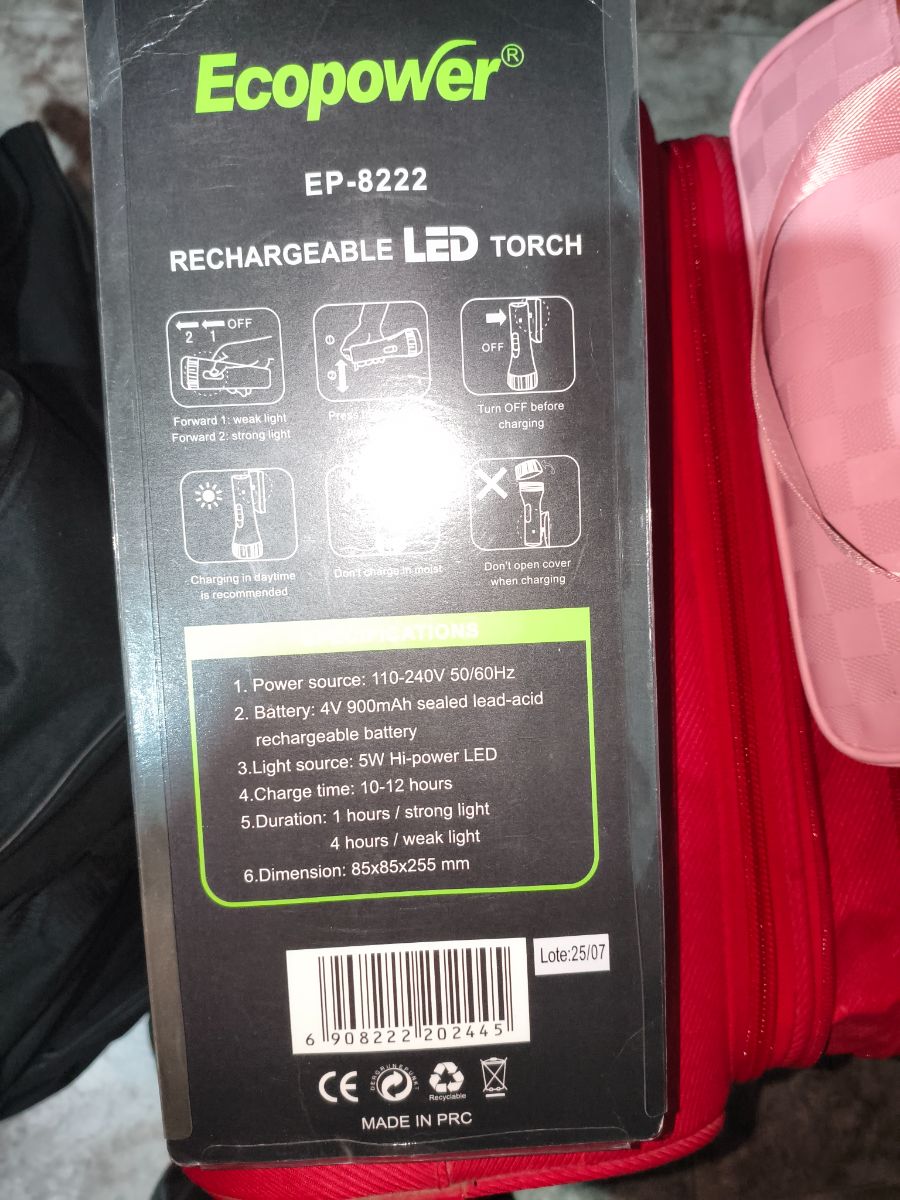 linterna led recargable