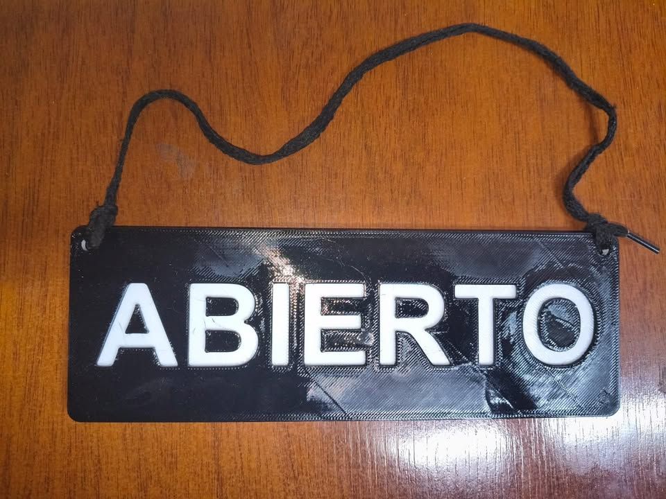 cartel abierto/cerrado