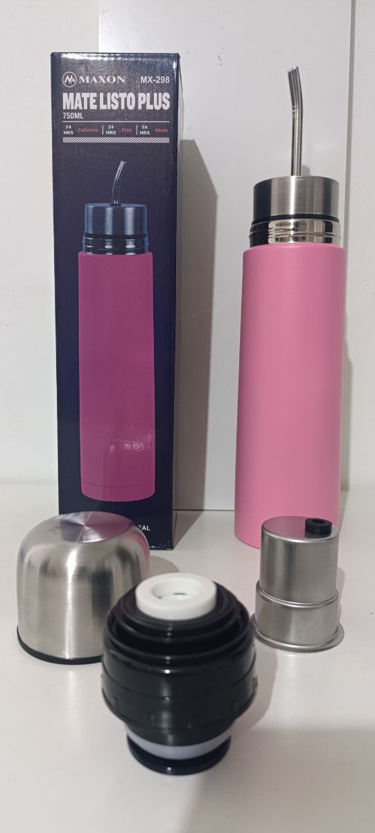 Termo mate autosevante de acero inoxidable 750 ml nuevo en caja