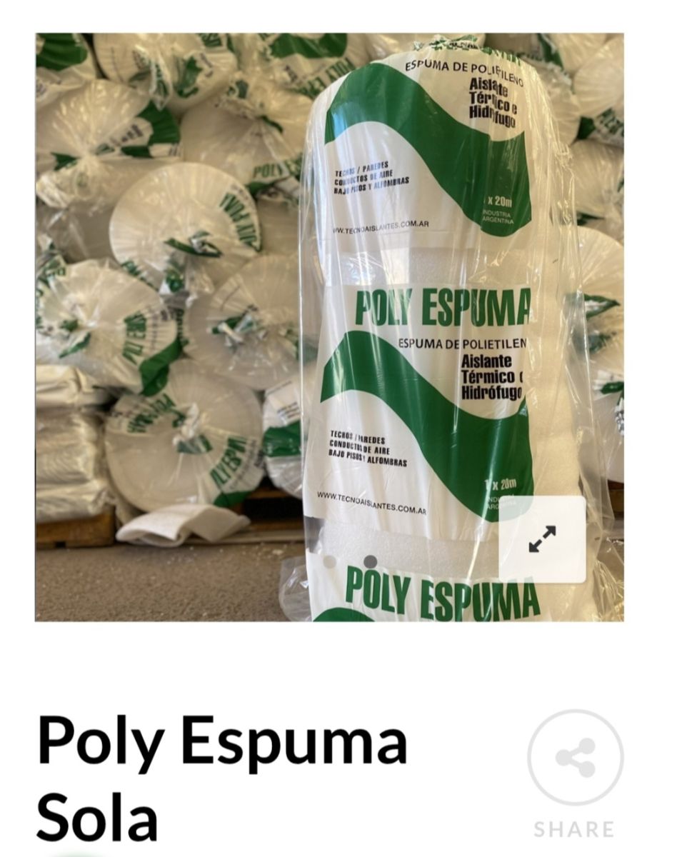 Espuma de polietileno, aislante térmico