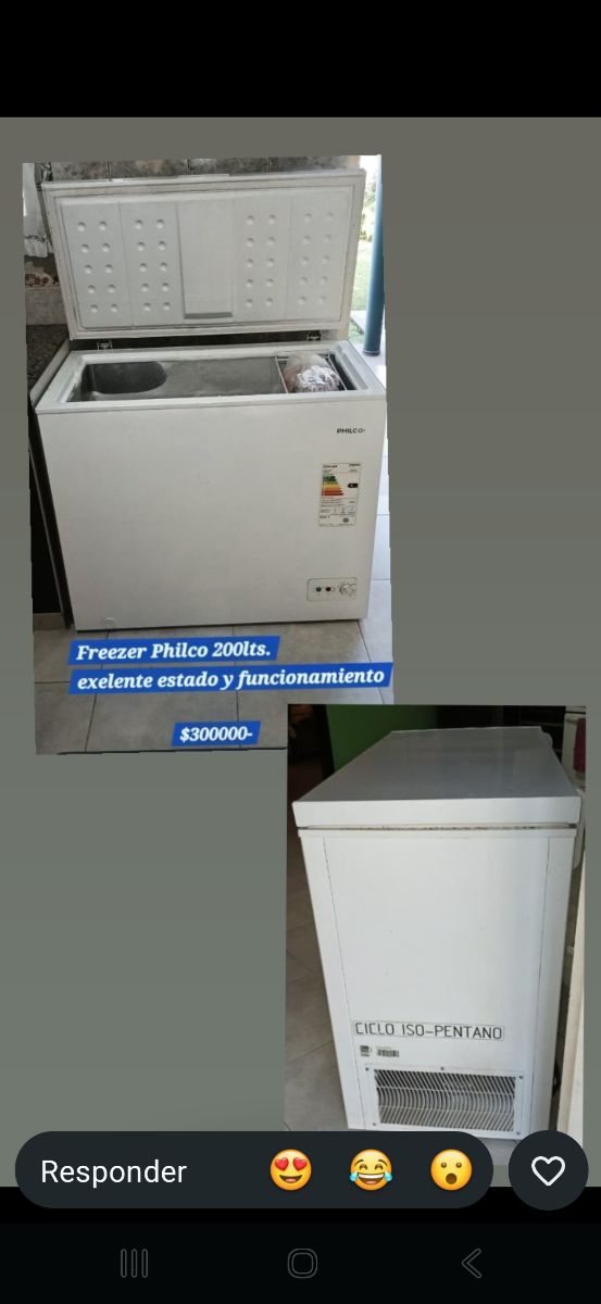 Freezer Philco 198lts. Muy buen estado ,funcionando perfecto