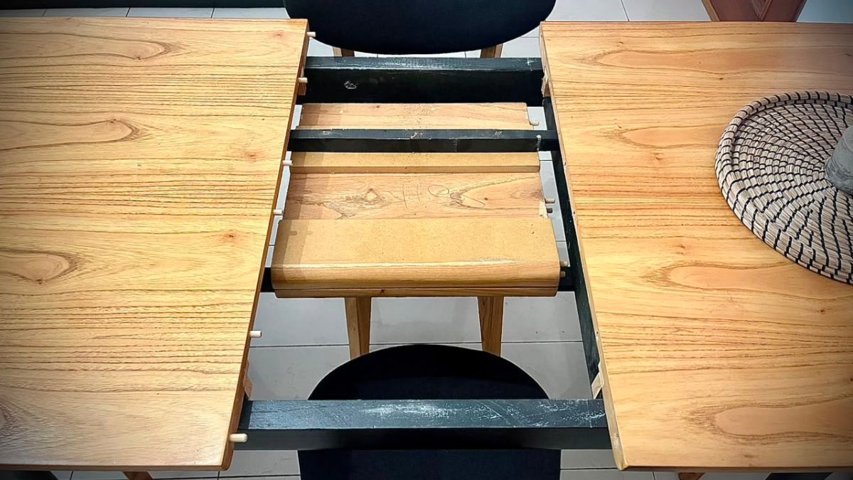 Juego de comedor (Mesa y sillas) en paraíso combinado con negro (mesa extensible + 6 sillas)