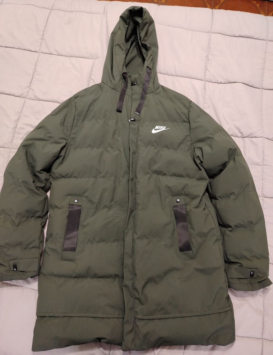 Camperón Chaqueta Parka Larga Nike Hombre Verde Oliva - Talla XXL -