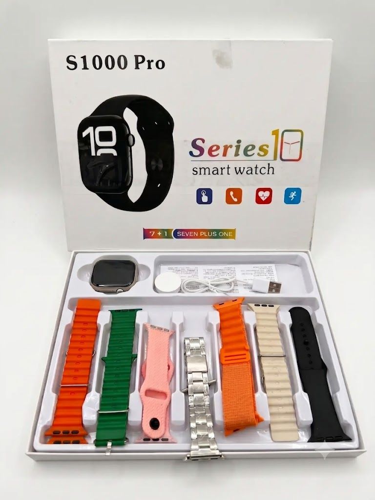 🔥 Smartwatch S1000 Inteligente 7 Mallas Pantalla Táctil Bluetooth