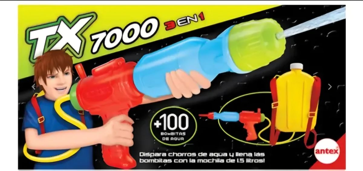 Pistola De Agua Antex TX7000 Con Mochila 1,5 L